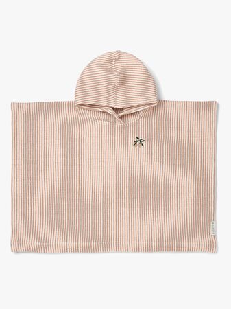 LIEWOOD Paco Badponcho Stripe, Tuscany Rose/ Creme de la Creme