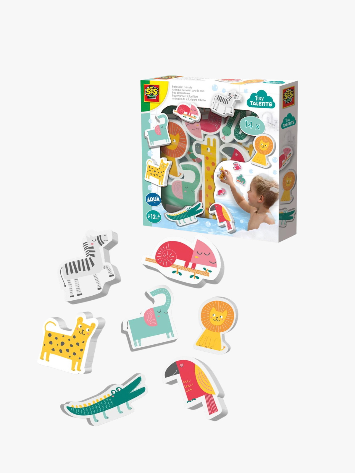 SES Creative Badleksak Skumdjur 14-Pack