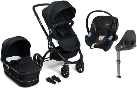 Beemoo Move Duo Duovagn inkl. Cybex Aton M Babyskydd, Black