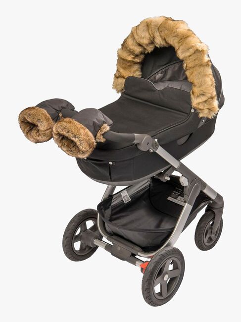Tinkafu Barnvagnsvantar, Brown Faux Fur