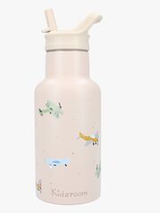 Kidzroom Stainless Steel Vattenflaska 350 ml Small Talk, Beige