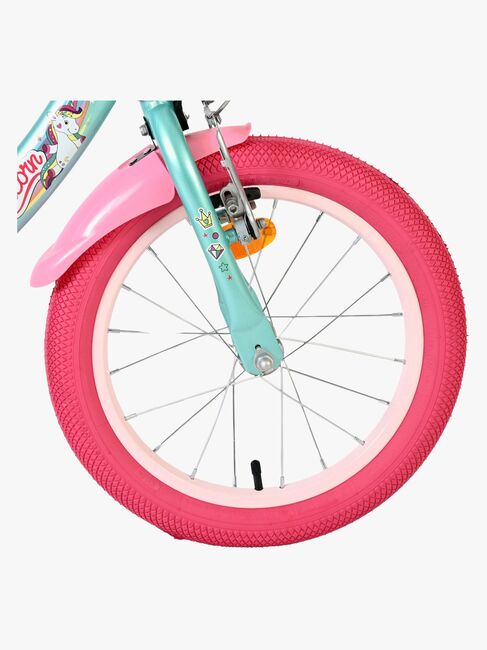 Volare Unicorn Cykel 16 Tum, Grön