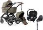 Emmaljunga NXT90 FLAT Duovagn 2023 inkl. Cybex Aton M Babyskydd, Outdoor Olive/Outdoor Offroad