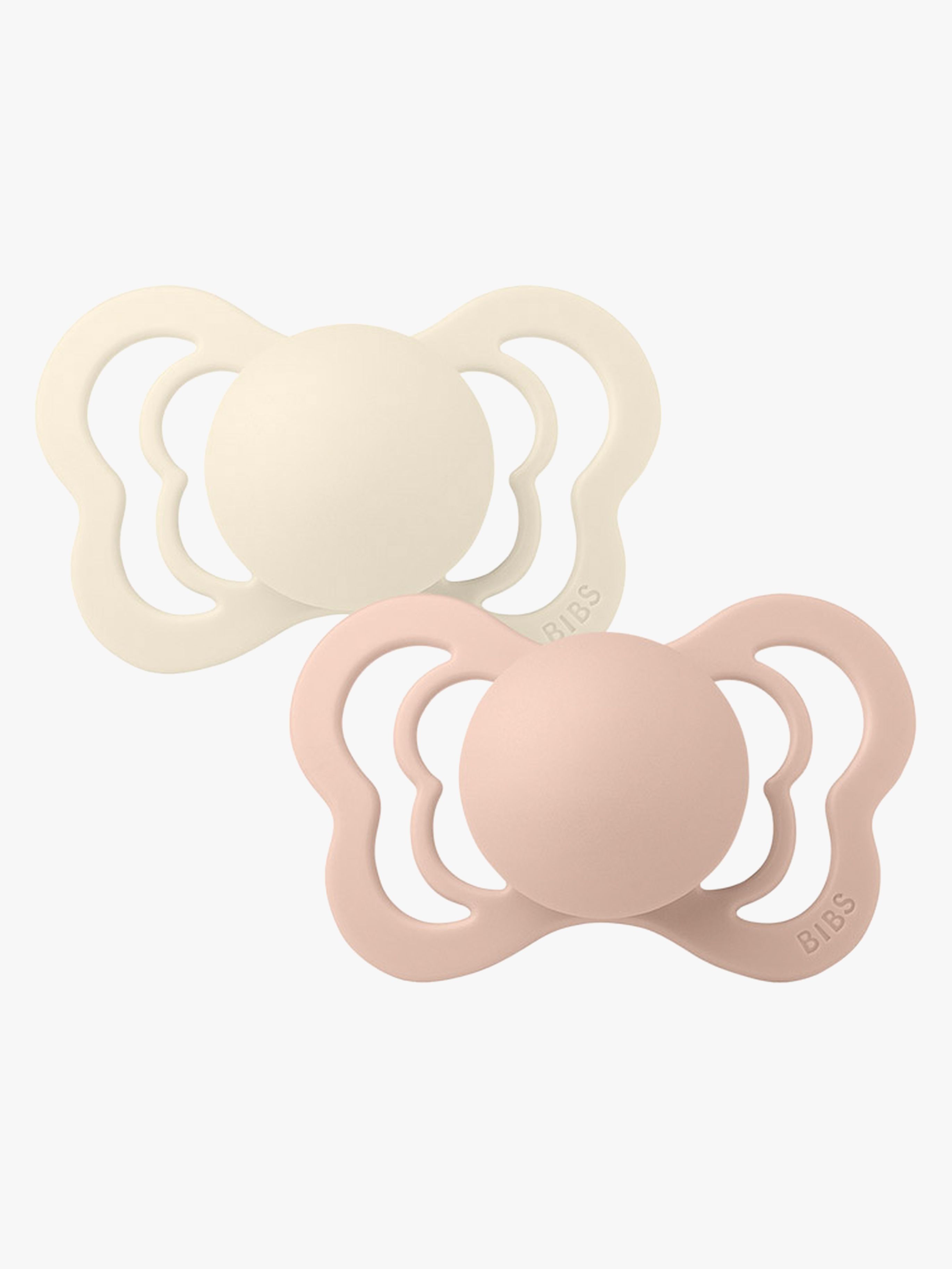 BIBS Couture Napp 2-pack Latex Stl 2 Anatomisk, Ivory/Blush