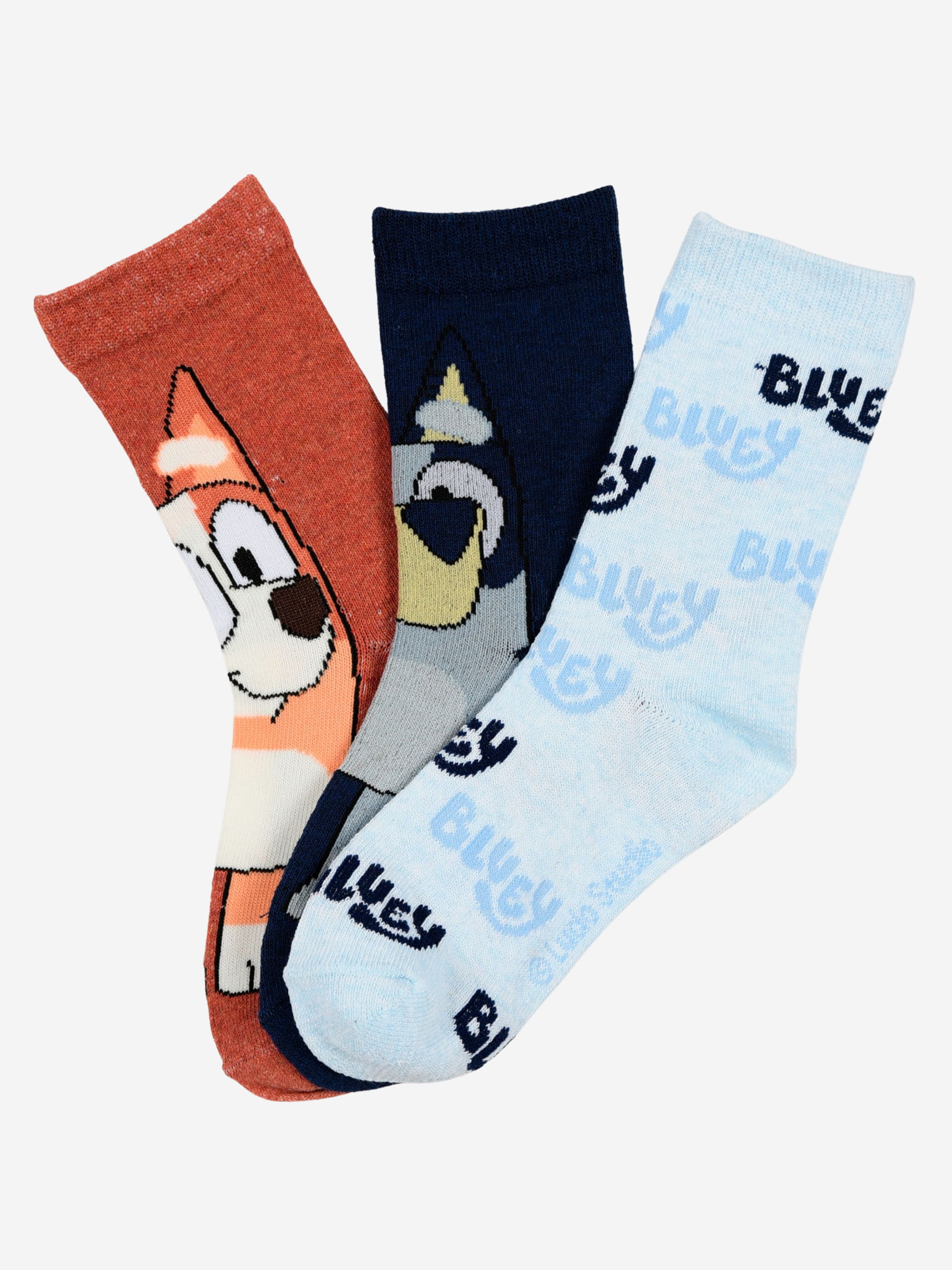 Bluey Strumpor 3-Pack, Flerfärgad, 23-26