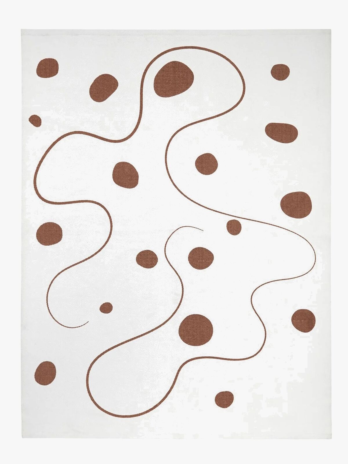 Kids Concept MikroNeo Matta 130x160, Brun/Vit/Mönstrad