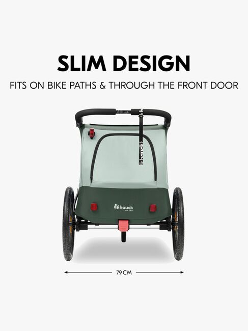 Hauck Dryk Duo Plus Cykelvagn, Dark Green