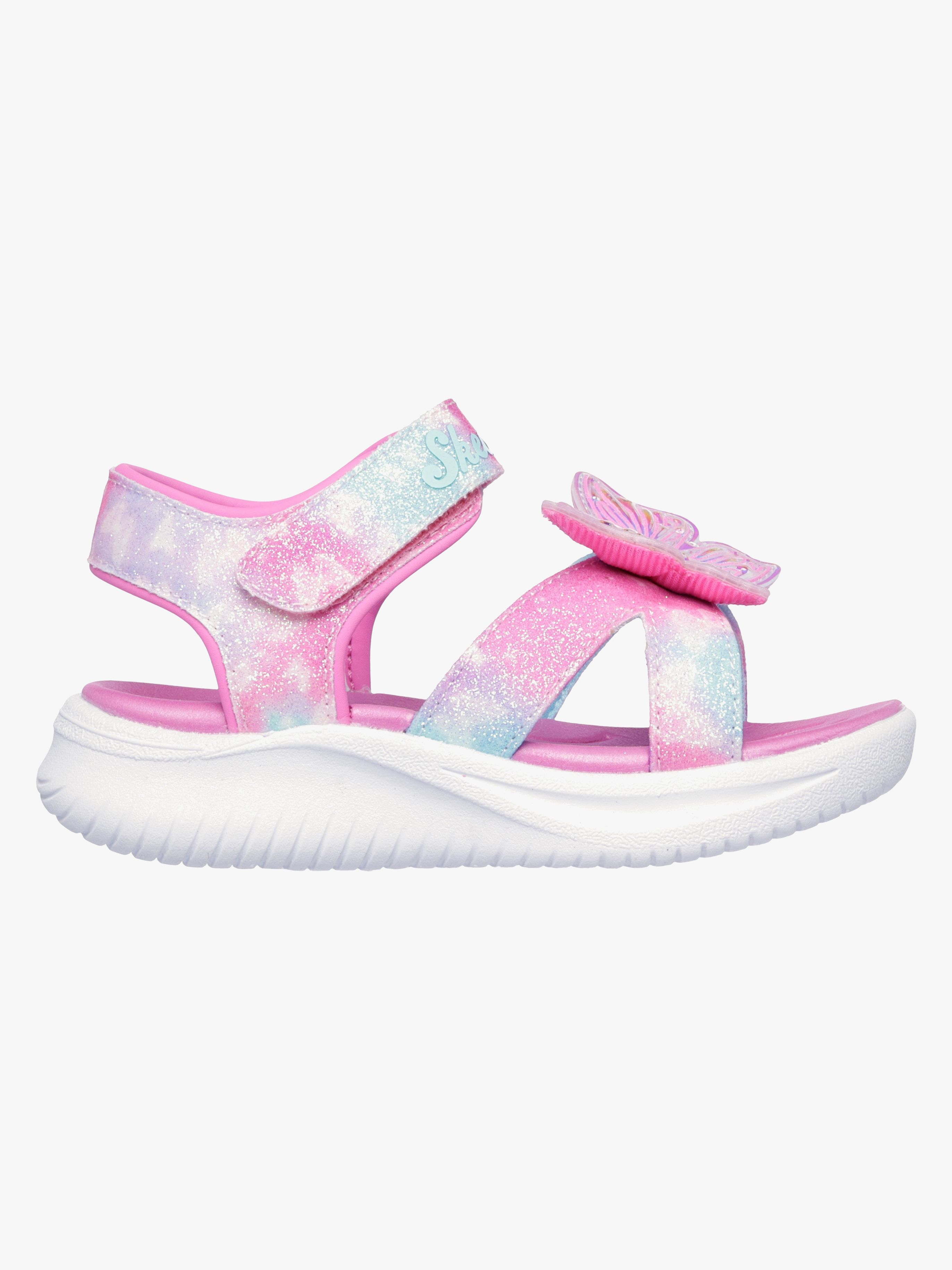 Skechers Jumpsters Butterfly Brites  Blinkande Sandaler, Pink, 21