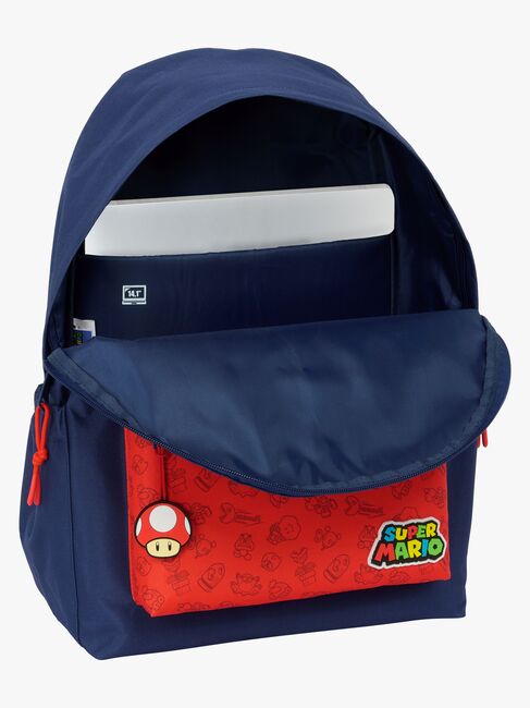 Super Mario Ryggsäck 17L, Trick Blå/Röd