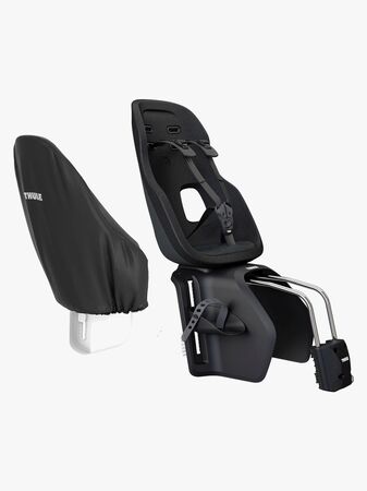 Thule Yepp Nexxt 2 Maxi Frame Mount Cykelsits inkl. Regnskydd, Midnight Black