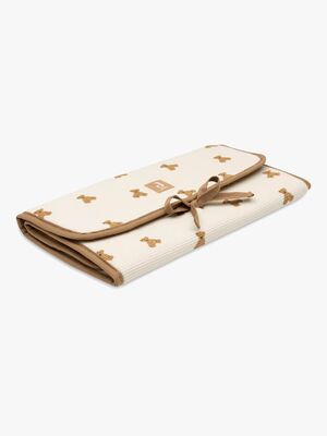 Jollein Little Waffle Wickelunterlage, Mini Teddy Bear