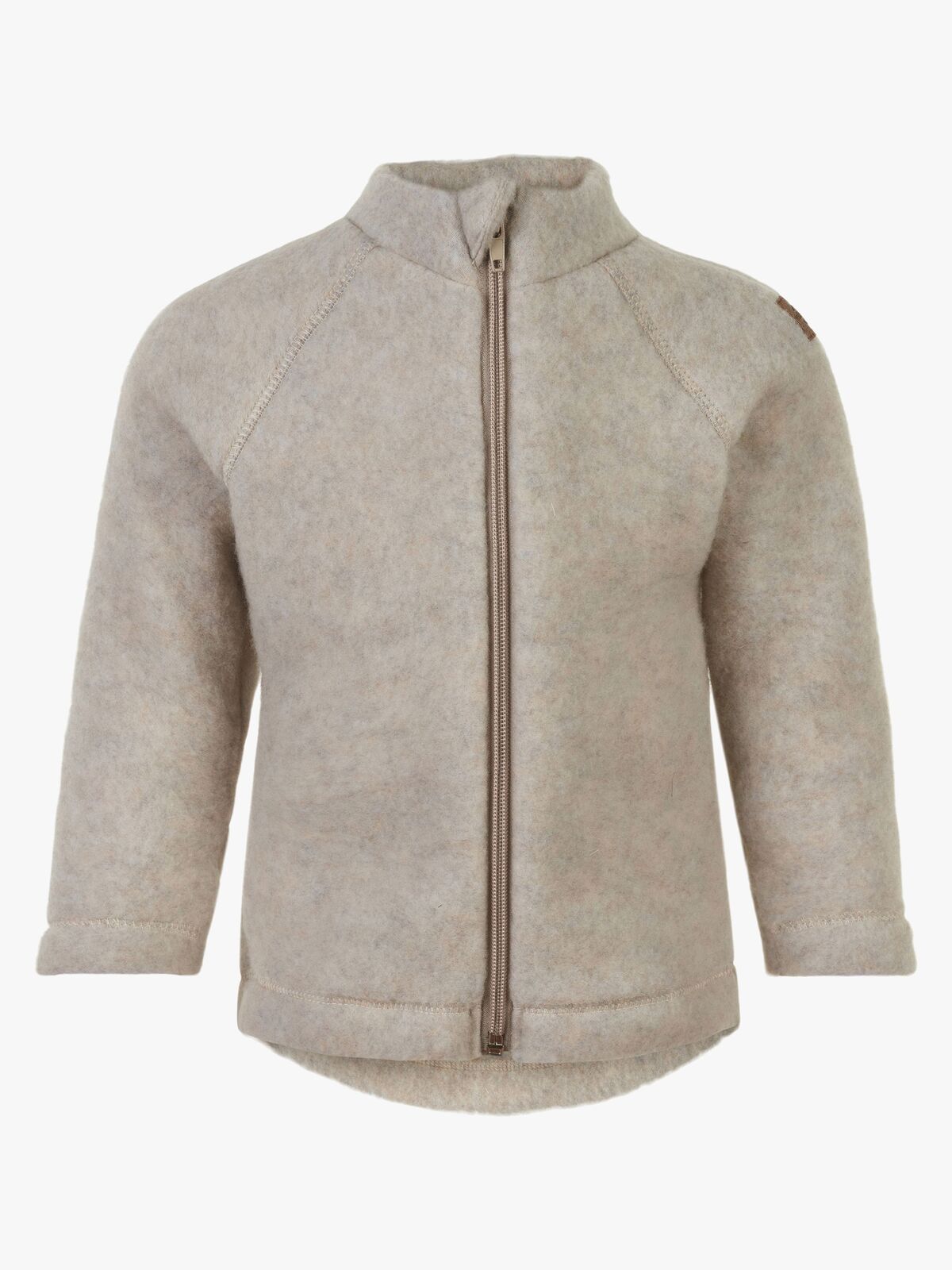 Mikk-Line Ullfleecejacka Baby, Melange Offwhite
