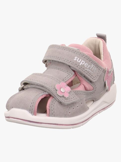 Superfit Boomerang Sandaler, Ljusgrå/Rosa