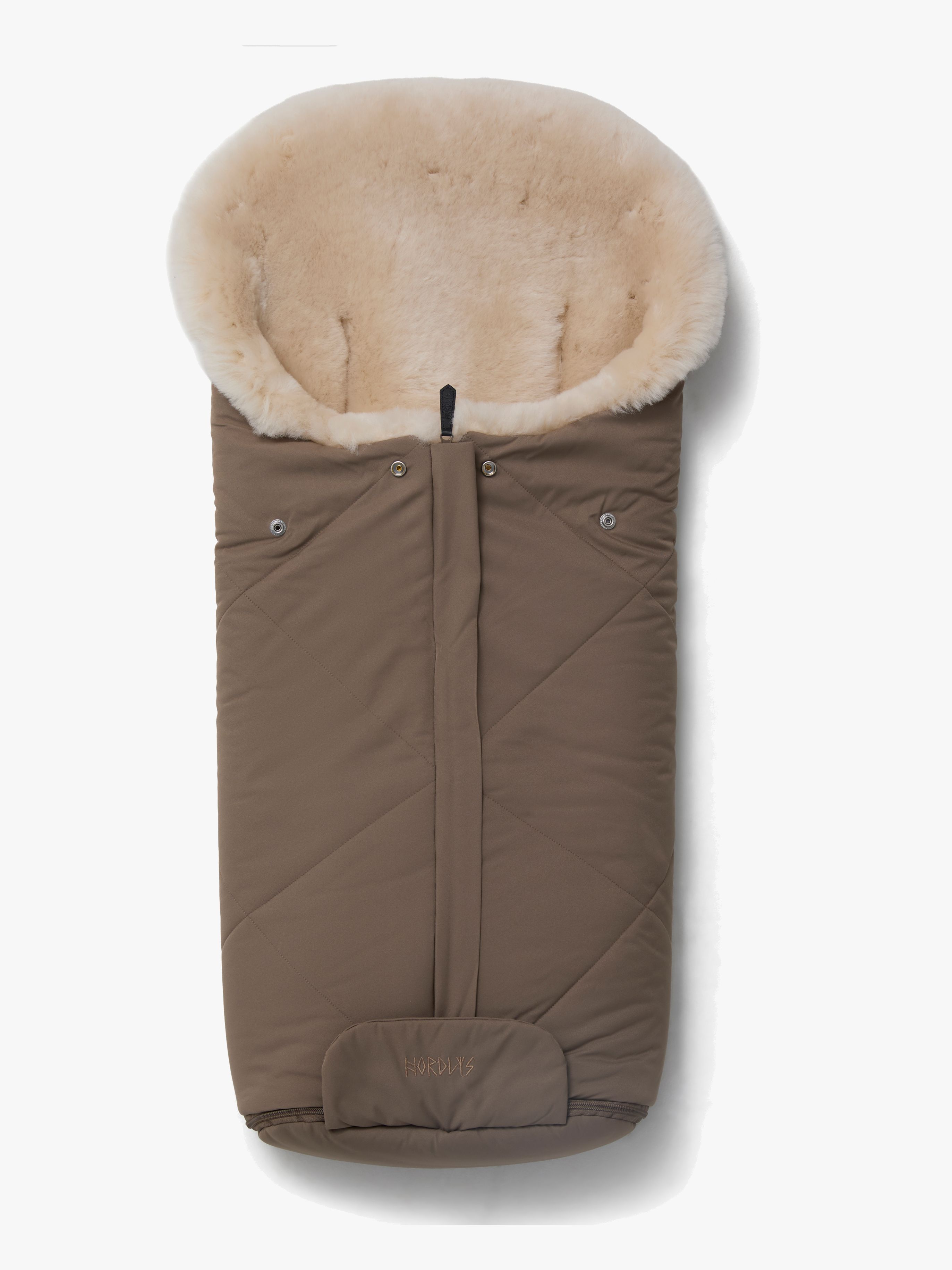 Nordlys Thyra Lammskinnsåkpåse, Valnöt/Beige
