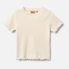 Wheat Alicia  Ribbad T-shirt, Ivory
