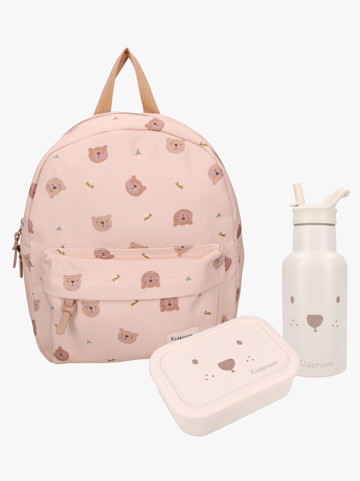 Kidzroom Ryggsäck, Flaska & Matlåda Little Story, Beige