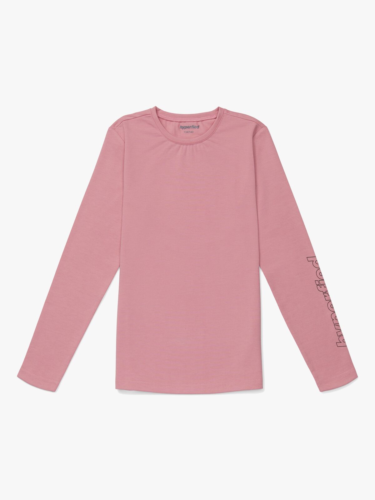 Hyperfied Jersey Logo Long Sleeve Top, Blush