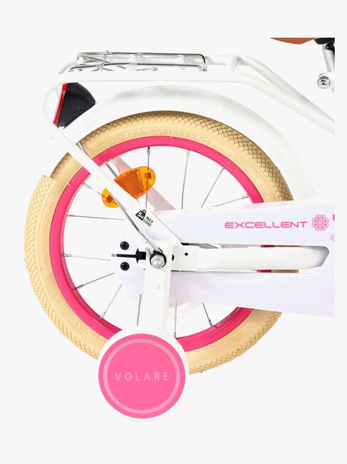 Volare Excellent Cykel med Korg 14 Tum, Vit