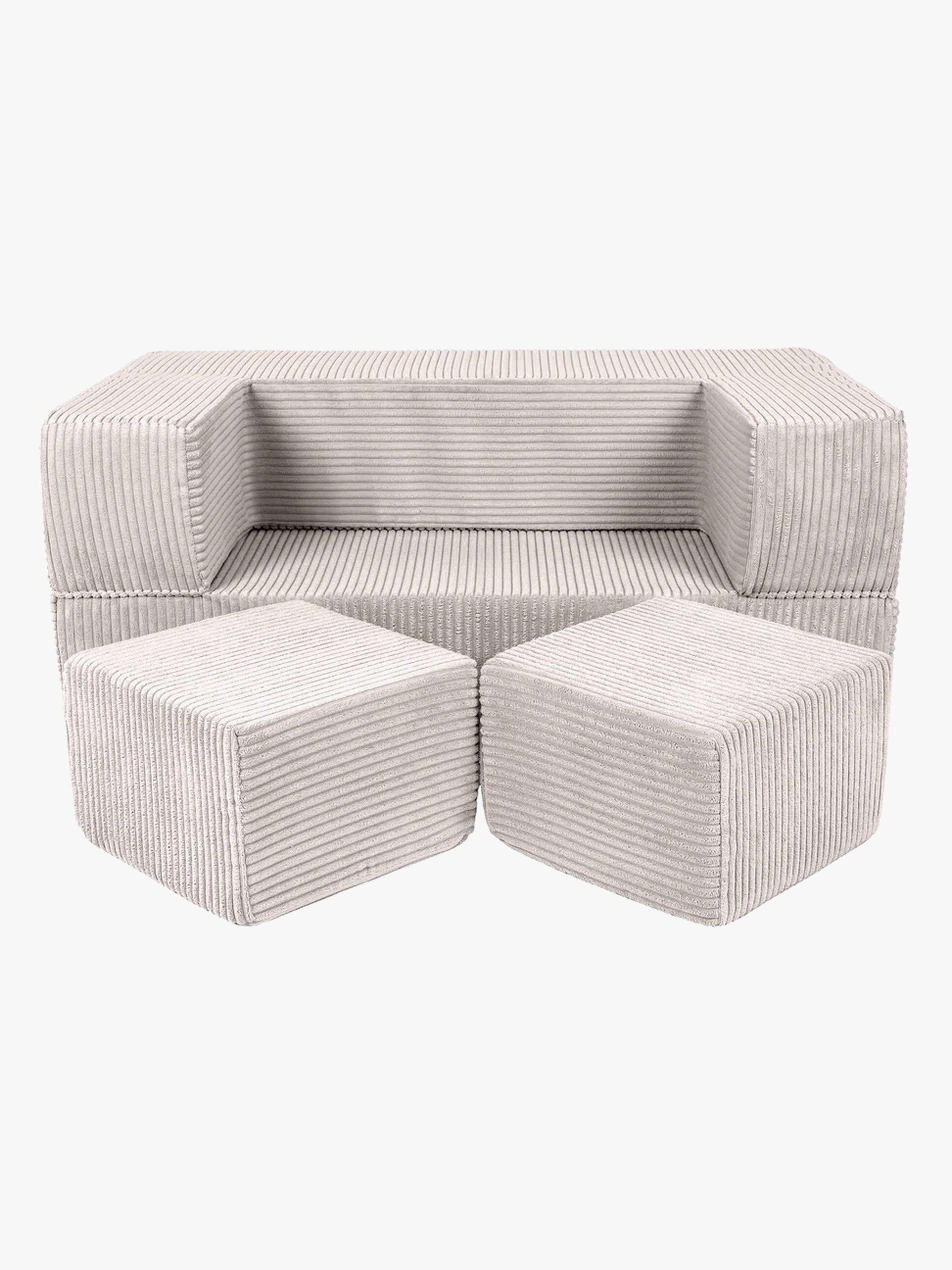 Meowbaby Play Aesthetic Cube  Byggbar Soffa, Ecru