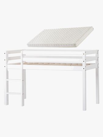 Hoppekids ECO Dream Halvhög Loftsäng Med ECO Dream Skummadrass 70x160, Vit