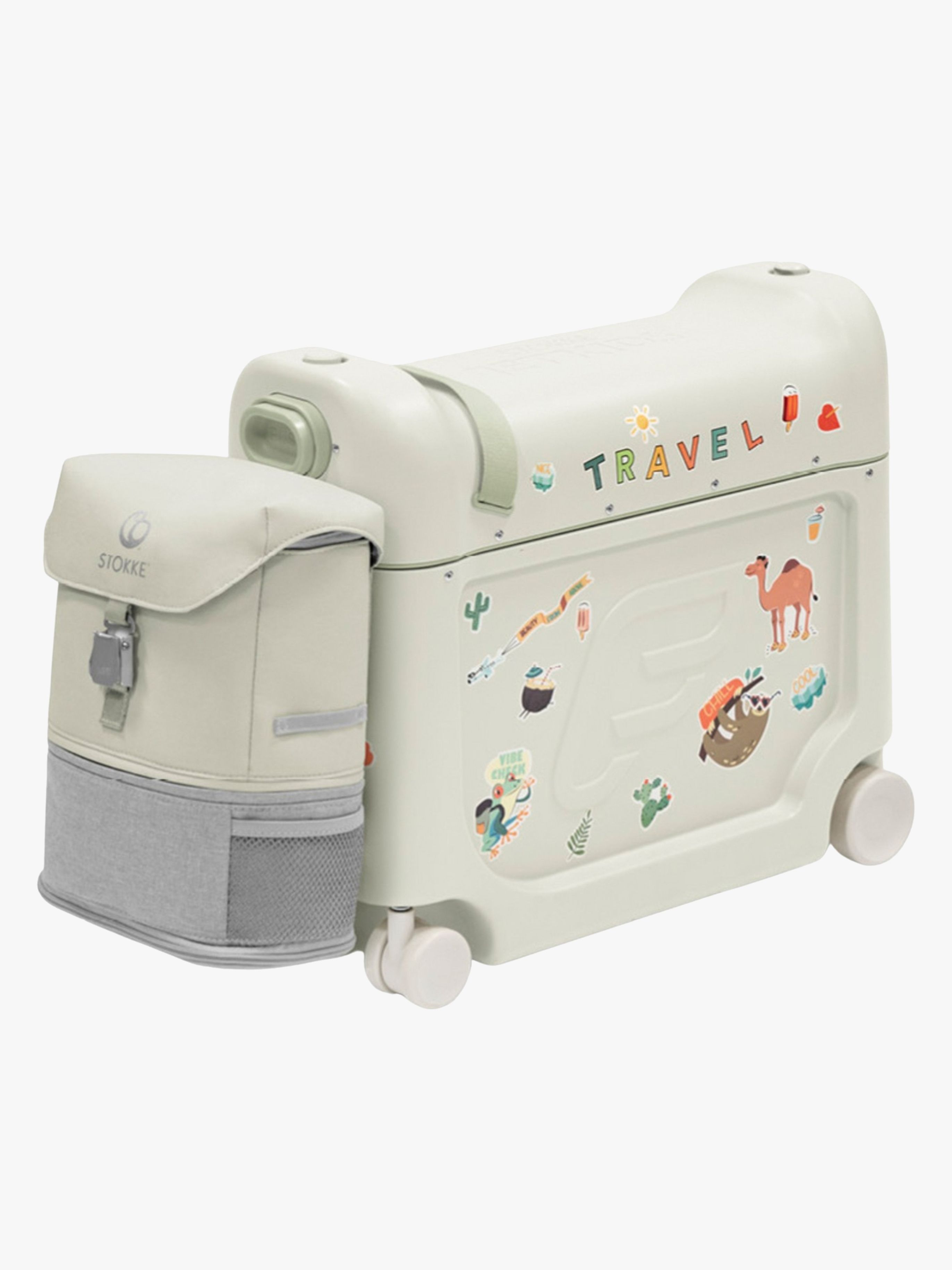 Stokke JetKids Resesäng och Ryggsäck Sea Green