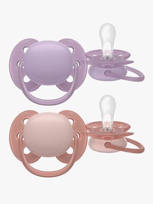 Philips Avent Ultra Soft Napp 6–18m 2-Pack, Lila/Rosa