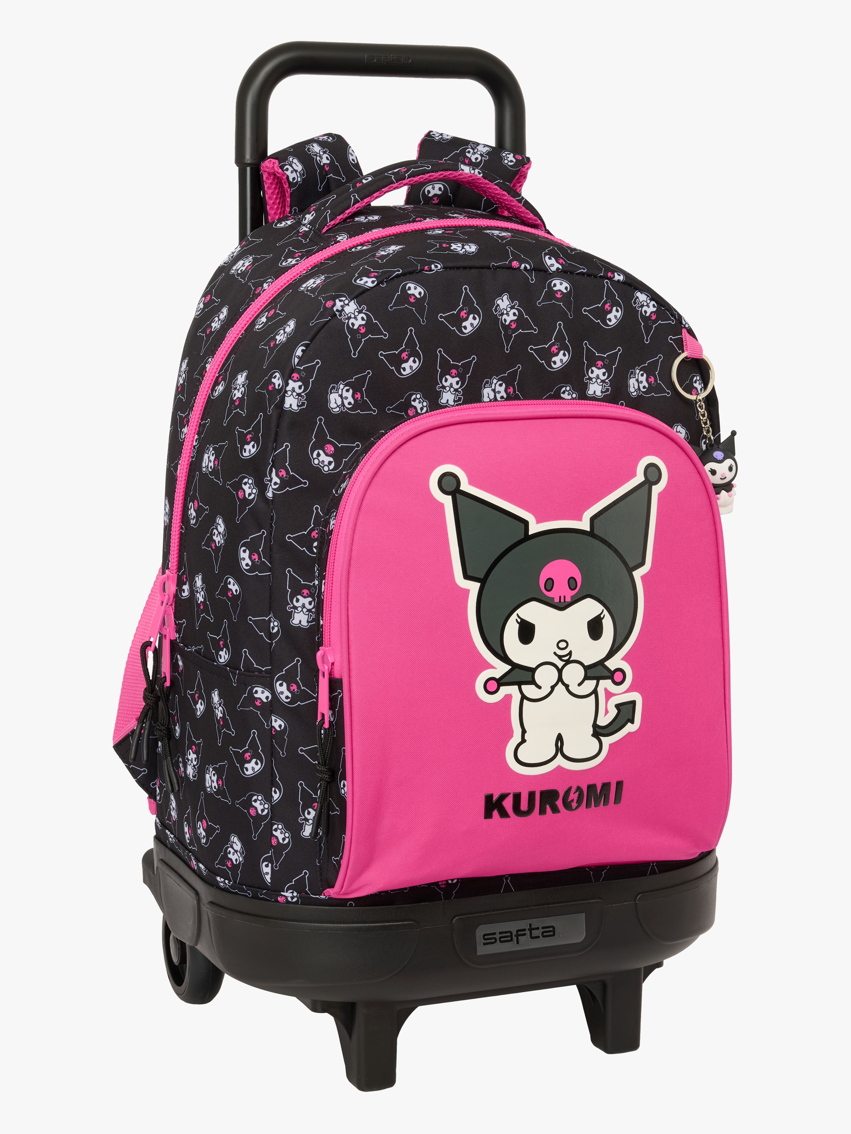 Hello Kitty Kuromi  Kompakt Resväska 33L, Rosa/svart