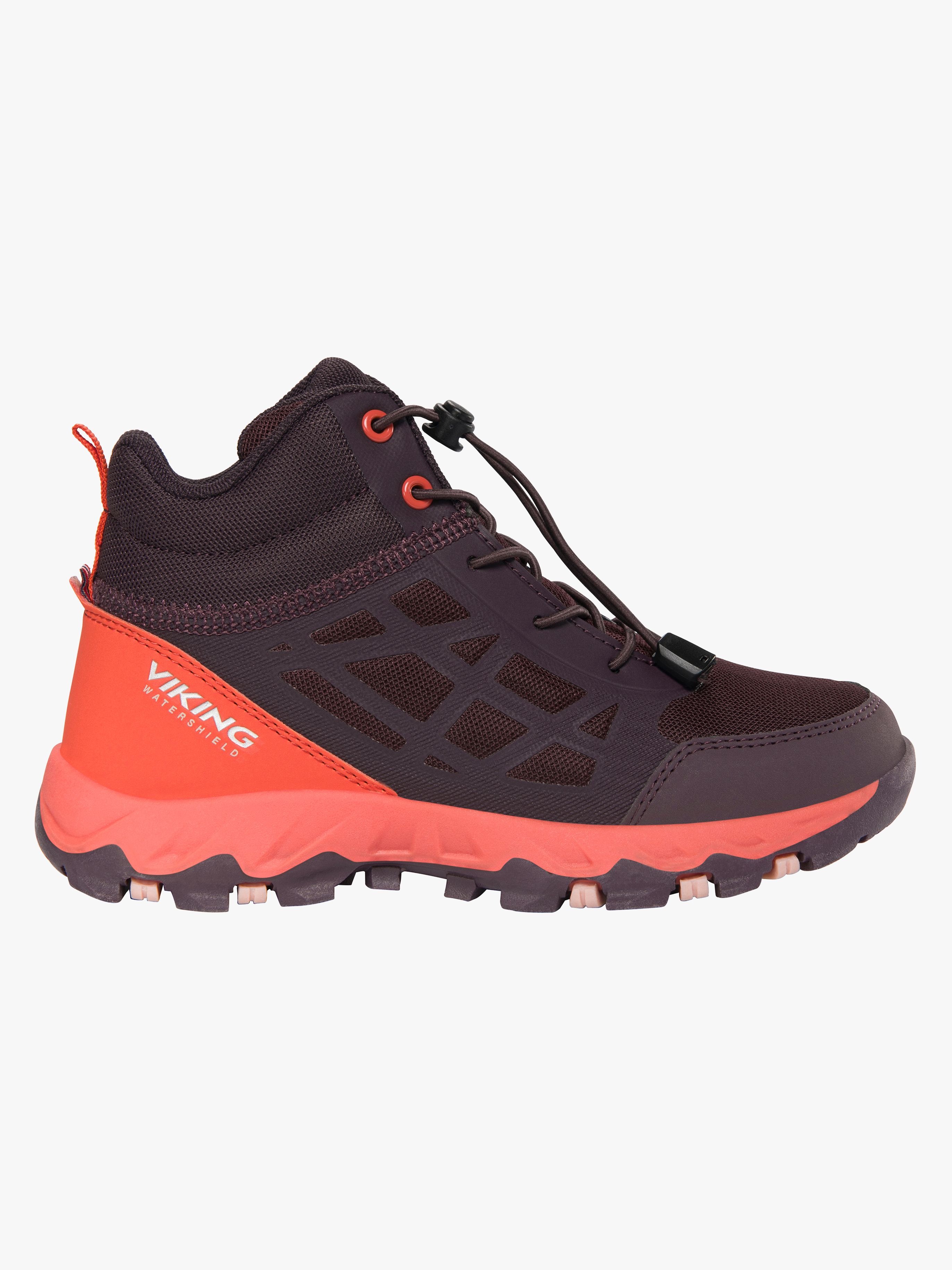Viking Track Mid SL WP Sneakers, Plum, 33