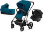 Cybex Balios S Lux Duovagn inkl. Axkid Modukid, River Blue/Silver