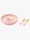 Elodie Tallrik Set Silikon, Rosy Bow
