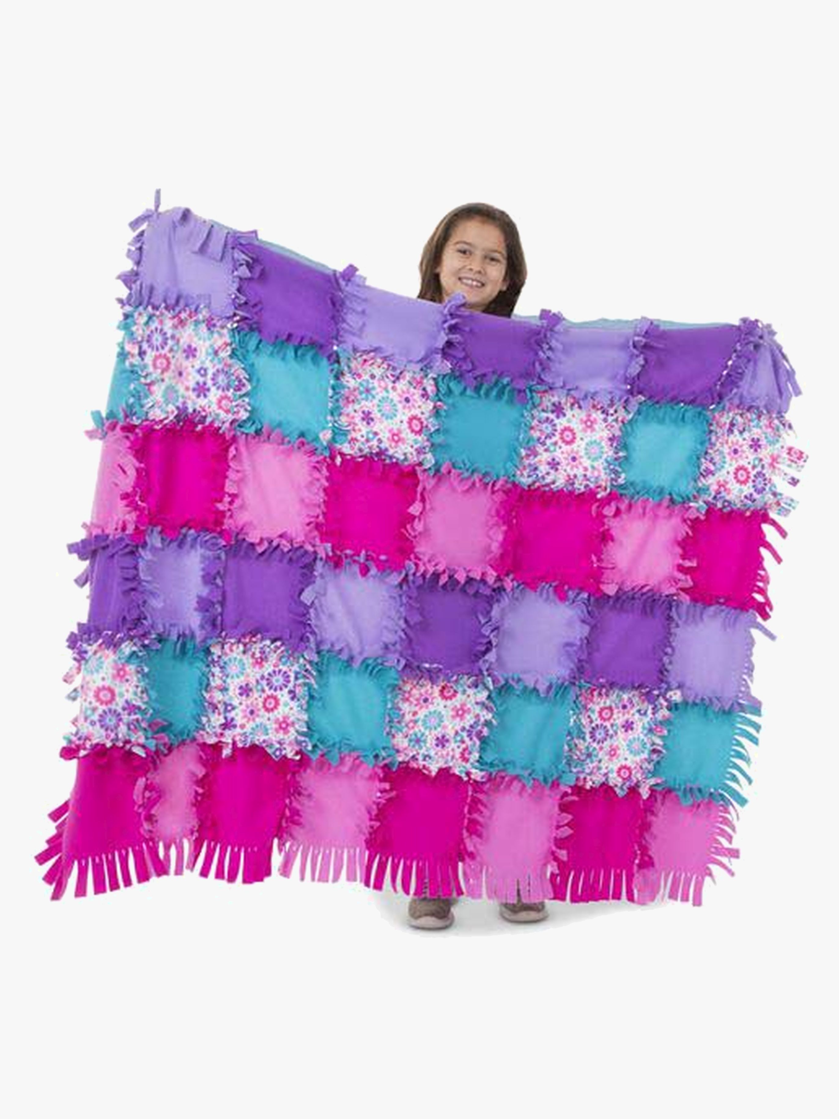 Melissa &  Doug Skapad Av Mig Blommigt Fleece Täcke