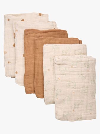 Pippi Muslinfiltar 6-Pack, Almond