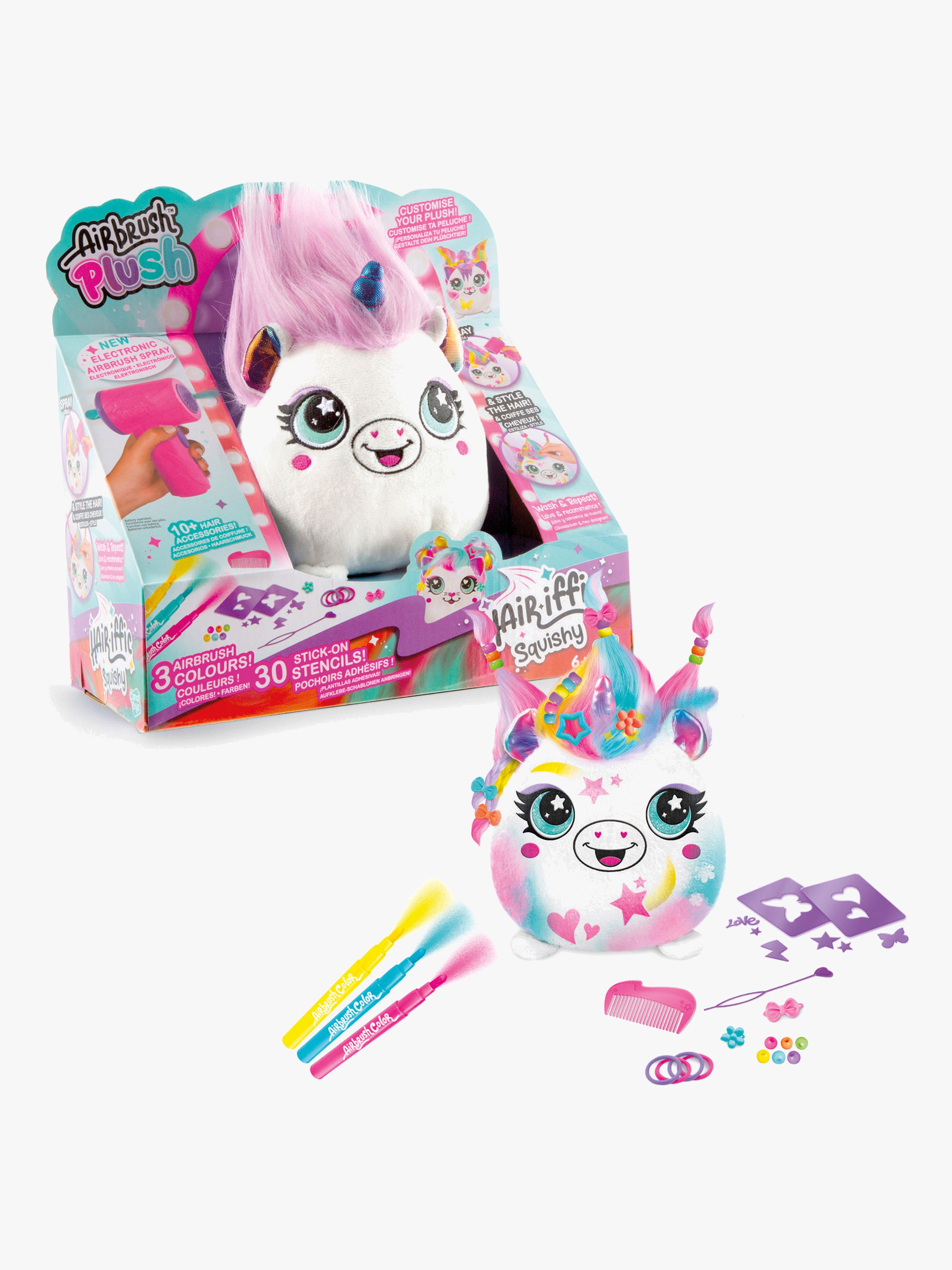 Canal Toys Airbrush Plush Hair'iffic Squishy Gosedjur Pal-Princess 17 cm