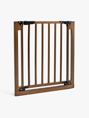 Beemoo SAFE Guard Türschutzgitter 73–80 cm, Dark Wood