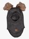 Mikk-Line Balaklava Merinoull med Pompoms, Anthracite Melange