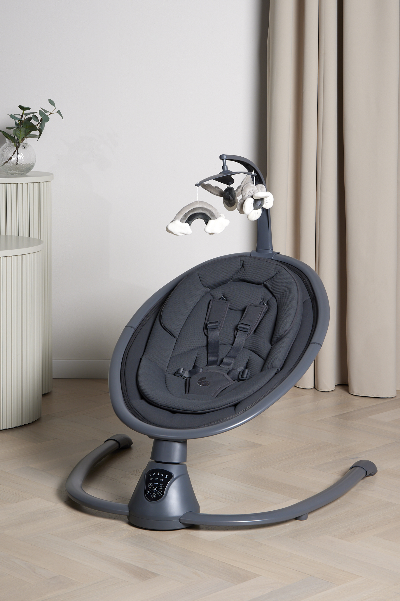 Beemoo PLAY Rocker Low 2 Babysitter, Ash Grey