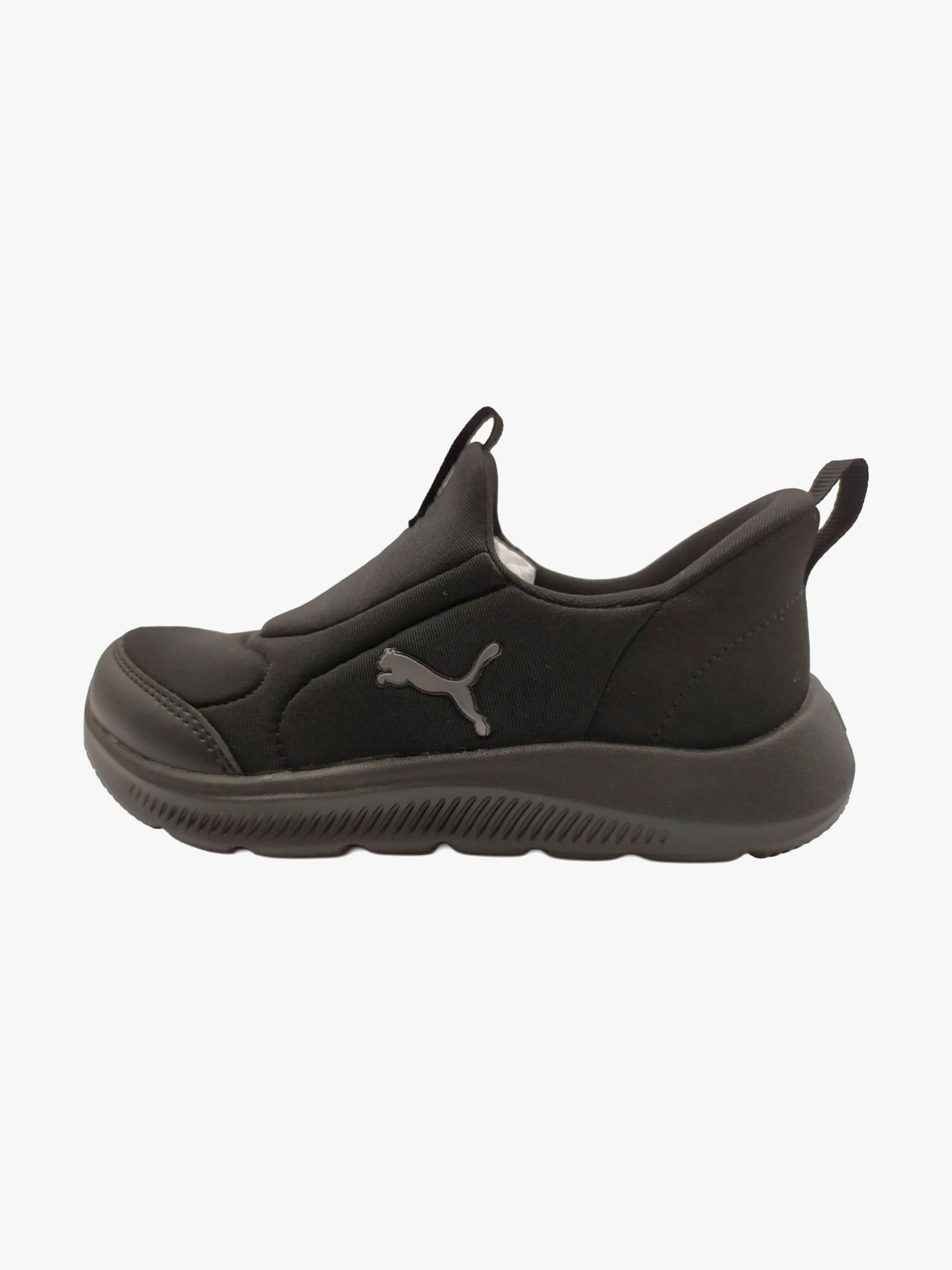 Puma Fun Racer 2 Slip On PS Sneakers, Black/Cool Dark Gray, 32