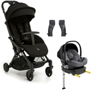 Beemoo Easy Fly Lux 4 Sulky Inkl. Route i-Size Babyskydd & Bas, Jet Black/Mineral Grey