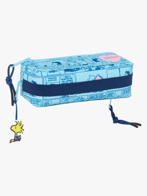 Snobben Trippelpennfodral Love, Ljusblå