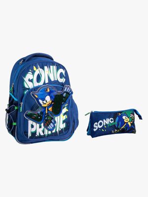 Sonic Prime Ryggsäck & Pennfodral, Mörkblå