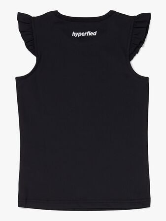 Hyperfied Frill Tank Top, Anthracite