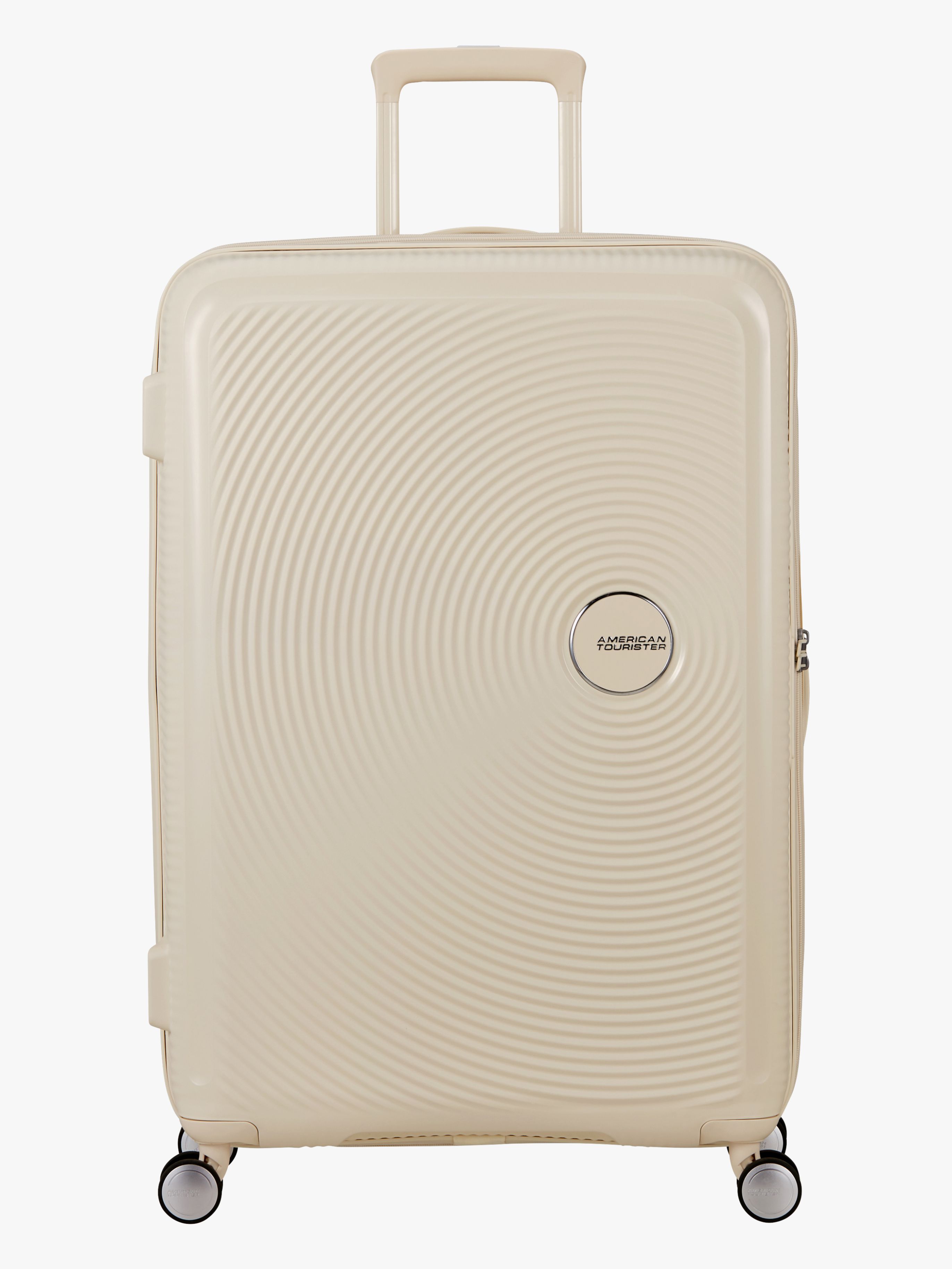 American Tourister Soundbox Spinner Resväska 97-110L, Coconut Sand