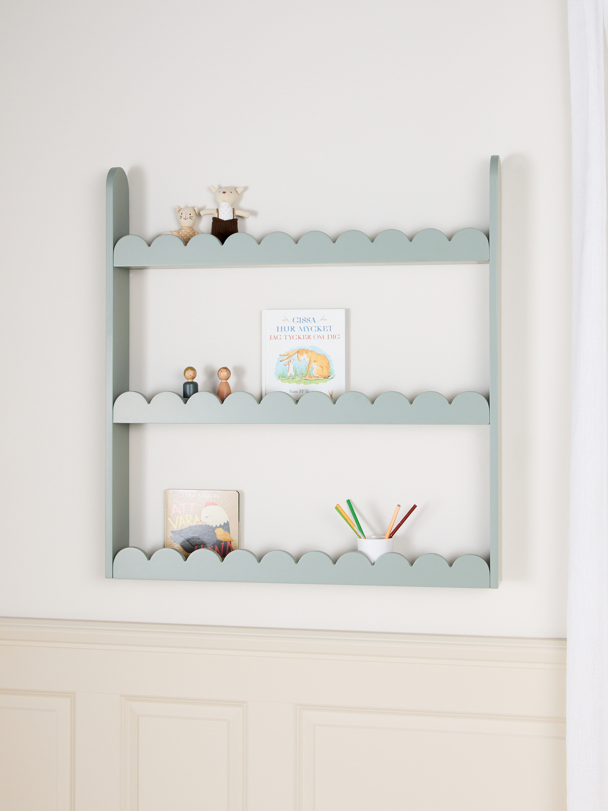 Alice & Fox Dune  Vägghängt Bokställ, Sage