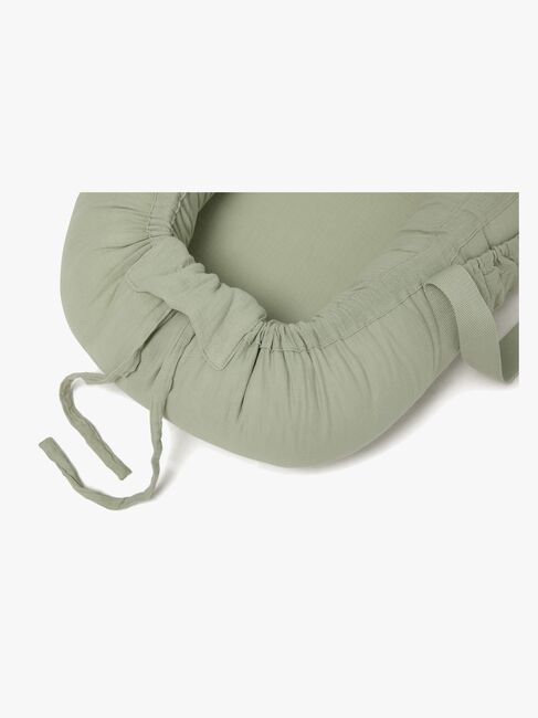 Alice & Fox ALBA Babynest med Handtag, Green Muslin