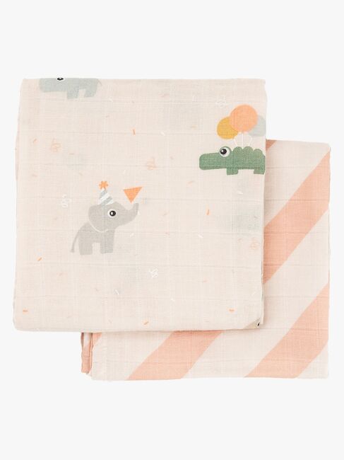 Done By Deer Celebration Muslinfilt 2-Pack, Powder