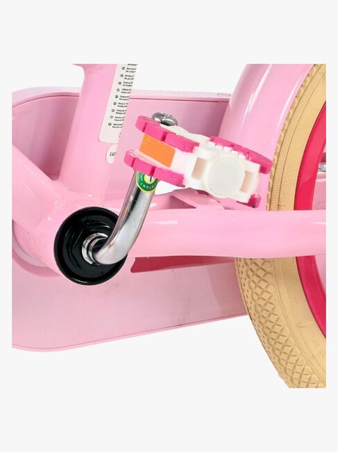 Volare Excellent Cykel med Korg 14 Tum, Rosa