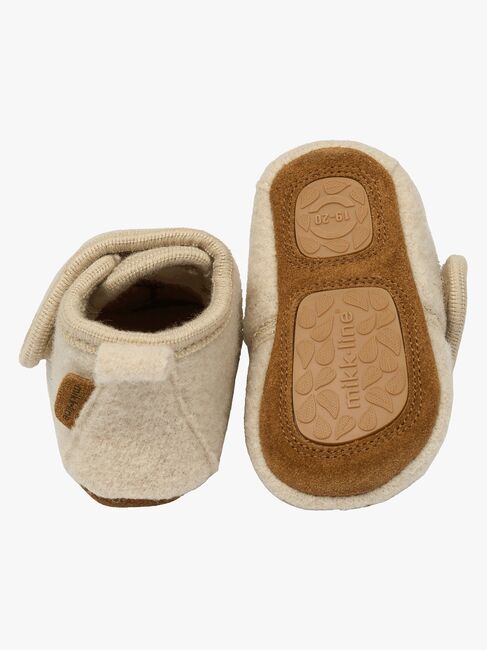 Mikk-Line Inneskor Ull, Off White