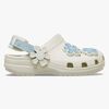 Crocs Classic Denim Flower Kids Tofflor, Summit White