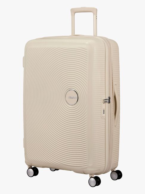 American Tourister Soundbox Spinner Resväska 97-110L, Coconut Sand