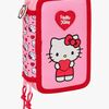 Hello Kitty  Fyllt Trippelpennfodral 37 Delar, Rosa